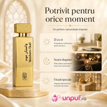 Parfum Nylaa Western Oud 75 ml, parfum arăbesc, edp, Unisex, Damă, Bărbat - Img 4