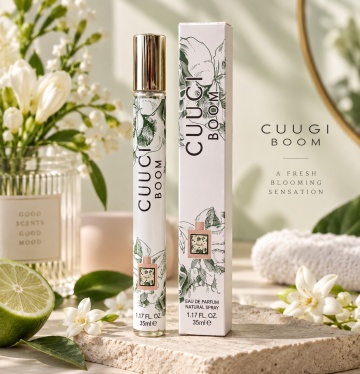 Parfum pentru femei Cuugi Boom V.V. Love, 35 ml, aroma florala verde aromatica, galbanum, coacaze, bergamota, lamaie, caprifoi, tuberoza, iasomie, lacramioare, frezie, mosc si lemn de santal - Img 2