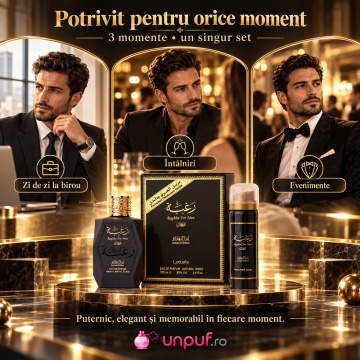 Parfum Raghba For Man Lattafa 100 ml, Apă De Parfum + 50 ml Deodorant Spray, Bărbat - Img 6
