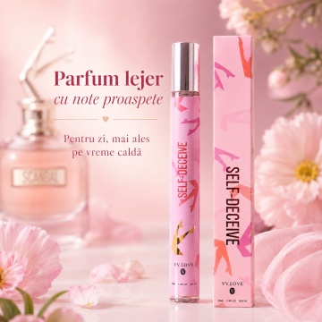 Parfum Self Deceive 35 ml, Apă de Parfum Damă, Aromă Floral Fructată Dulce și Fresh, Format Compact, Note de Portocală Roșie, Mandarină, Miere, Gardenie, Iasomie, Floare de Portocal, Caramel și Patchouli - Img 2