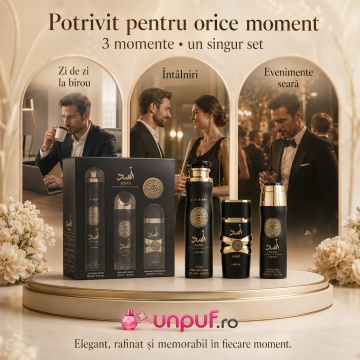 Parfum Set Lattafa Asad 3 Pcs, Bărbat - Img 6