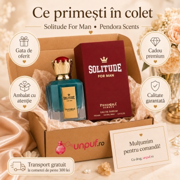 Parfum Solitude For Man Pendora Scents 100 ml, Apa De Parfum, Barbati - Img 4