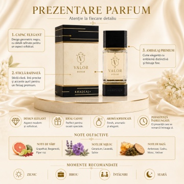 Parfum Valor Honor Eau de Parfum 100ml, tip arăbesc, Bărbat - Img 3