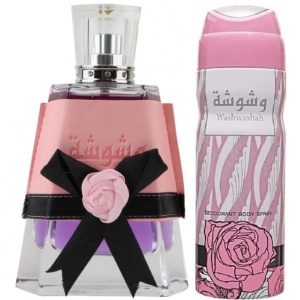 Parfum Washwashah Lattafa 100 ml, Apă De Parfum + 50 ml Deodorant Spray, Damă - Img 2