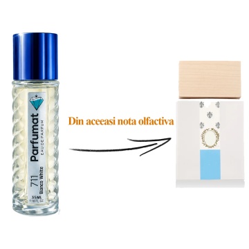 Set Apa de parfum Parfumat 711 Bianco White, Unisex, 35 ml si Gentuta cosmetice - Img 2