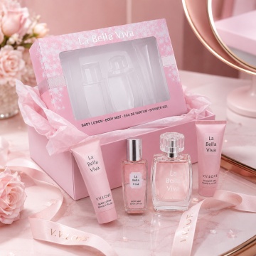 Set Cadou Damă V.V. Love La Bella Viva 4 Piese, Body Lotion, Body Mist, Eau de Parfum și Shower Gel 4x50 ml, Inspirat din La Vie Est Belle Lancôme - Img 5