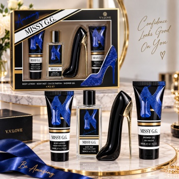 Set Cadou Damă V.V. Love Missy G.G. Amazing 4 Piese – Eau de Parfum 30 ml, Body Mist 50 ml, Body Lotion 50 ml și Shower Gel 50 ml, 180 ml - Img 5