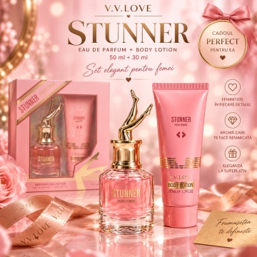 Set Cadou Femei V.V.Love Stunner Pour Femme, Eau de Parfum 30 ml + Body Lotion 50 ml