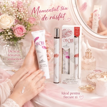 Set Can Can 2x35 ml, Apă de Toaletă Damă 35 ml + Cremă de Mâini / Loțiune Parfumată 35 ml, Aromă Fructată Dulce, Ambrată, Pudrată și Florală, Note de Nectarină, Coacăze Negre, Clementină, Orhidee Sălbatică, Floare de Portocal, Ambră, Mosc și Note Lemnoase - Img 4