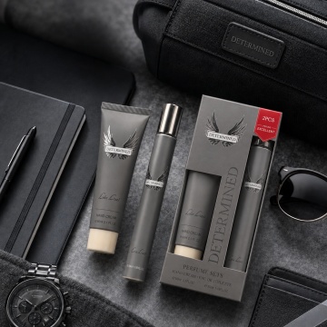 Set Determined For Man 2x35 ml, Apă de Toaletă Bărbat 35 ml + Cremă de Mâini 35 ml, Aromă Masculină Proaspătă, Acvatică, Citrată și Lemnoasă, Note Marine, Grapefruit, Mandarină, Frunză de Dafin, Iasomie, Ambergris, Lemn de Guaiac, Lichen și Paciuli - Img 6