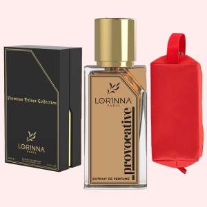 Set Extract de Parfum Lorinna Paris Parfum, De Luxe Collection, Provocative, 50 ml, Unisex Damă Bărbat si Gentuță Parfumuri