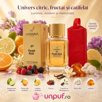 Set Extract de Parfum Lorinna Paris Parfum Purple Rose, 50 ml, Unisex Damă Bărbat si Gentuță Parfumuri - Img 11
