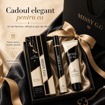 Set Missy G.G 2x35 ml, Apă de Toaletă Damă 35 ml + Body Lotion 35 ml, Aromă Dulce Florală, Cald Condimentată, Vanilată și Ambrată, Note de Migdale, Cafea, Bergamotă, Lămâie, Tuberoză, Iasomie Sambac, Floare de Portocal, Trandafir Bulgăresc, Iris, Tonka, C - Img 7
