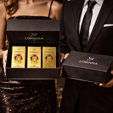Set parfum Lorinna Paris Cocaine & Angel Share & Vanilla Gold, 3 x 50 ml, Cutie cadouri parfum premium - Img 3