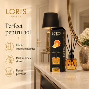 Set parfum odorizat de camera cu betisoare parfumate, miros placut persistent, LORIS PARFUM, esenta Coaja de lamaie si portocala, 120 ml - Img 4