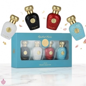 Set parfumuri arăbești unisex Lattafa Opulent Collection, 4 × 25 ml EDP, Opulent Dubai, Oud, Musk și Red, cu gentuță cadou - Img 10