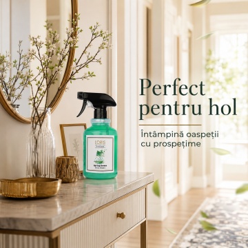 Spray Odorizant Loris Pafum Spring Breeze, 500 ml, pentru Cameră, Hol, Baie și Auto, Aromă Fresh de Primăvară - Img 3