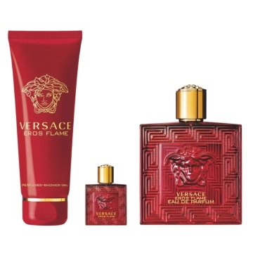 Versace Set cadou Eros Flame – Apă de parfum 100 ml + 10 ml, bărbați