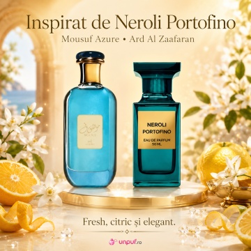 arfum Arăbesc Ard Al Zaafaran Mousuf Azure 100 ml, Apă de Parfum Unisex, Damă și Bărbat, Inspirat Neroli Portofino, Aromă Acvatic Proaspătă cu Grapefruit, Note Marine, Bergamotă, Lămâie, Lavandă, Salvie, Cedru, Ambroxan și Mosc - Img 8