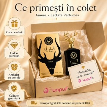 arfum Arăbesc Lattafa Al Noble Ameer 100 ml, Apă de Parfum Unisex, Aromă Lemnos Aromatică cu Măr, Piper Roz, Rozmarin, Labdanum, Oud, Paciuli și Vetiver - Img 4