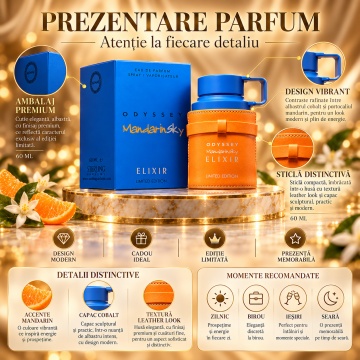 Armaf Odyssey Mandarin Sky Elixir – Parfum EDP 60 ml, bărbați - Img 3