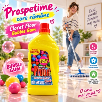 Detergent Pardoseli Cloret Bubble Gum – 1 L - Img 4