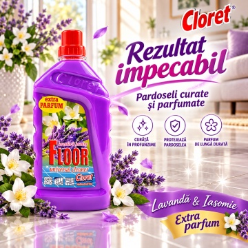 Detergent Pardoseli Cloret Lavandă și Iasomie – 1 L - Img 4
