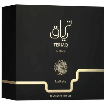 Lattafa Set Cadou Teriaq Intense – Apă de parfum 3 pcs + 100 ml, unisex - Img 6