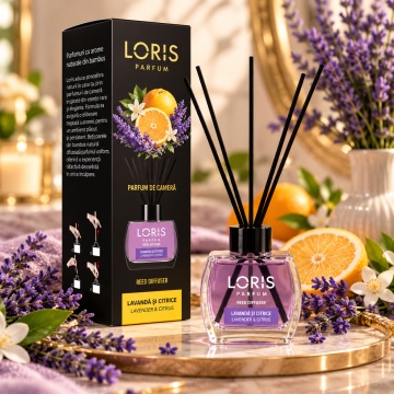 Loris Parfum Lavandă & Citrice 120 ml – Odorizant de Cameră cu Bețișoare Parfumate - Img 3