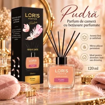 Loris Parfum Pudră 120 ml – Odorizant de Cameră cu Bețișoare Parfumate - Img 3