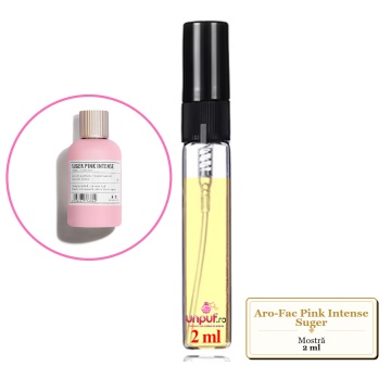 Mostra fiola din Aro-Fac Pink Intense Suger, decant sticla cu pulverizator