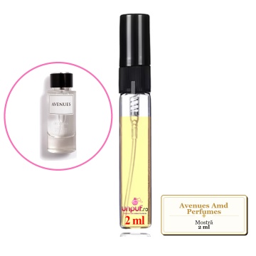 Mostra fiola din Avenues Amd Perfumes, decant sticla cu pulverizator