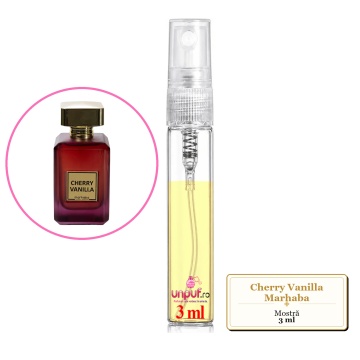 Mostra fiola din Cherry Vanilla Marhaba, decant sticla cu pulverizator - Img 2