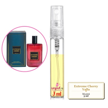 Mostra fiola din Extreme Cherry Yalla, decant sticla cu pulverizator - Img 2