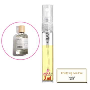 Mostra fiola din Fruity 26 Aro Fac, decant sticla cu pulverizator - Img 2