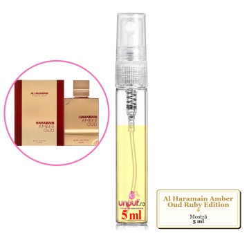 Mostra fiola din Parfumul Al Haramain Amber Oud Ruby Edition, decant sticla cu pulverizator - Img 4