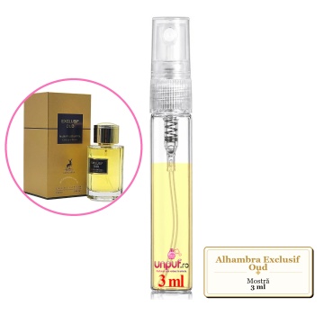 Mostra fiola din Parfumul Alhambra Exclusif Oud, decant sticla cu pulverizator - Img 2