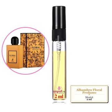 Mostra fiola din Parfumul Alhambra Floral Profumo, decant sticla cu pulverizator