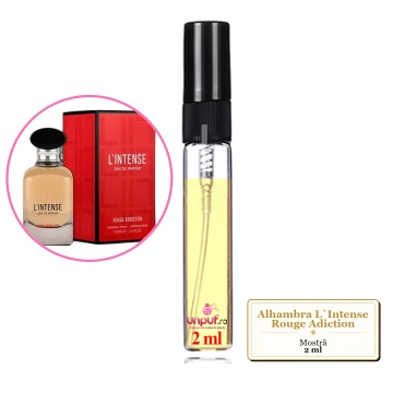 Mostra fiola din Parfumul Alhambra L`Intense Rouge Adiction, decant sticla cu pulverizator - Img 2