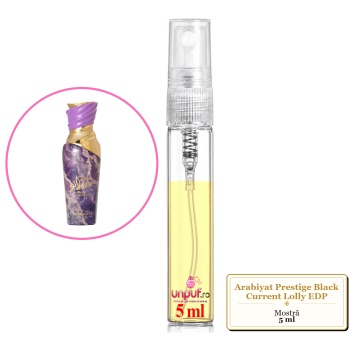 Mostra Fiola Din Parfumul Arabiyat Prestige Black Current Lolly Eau De Parfum, Decant Sticla Cu Pulverizator - Img 3
