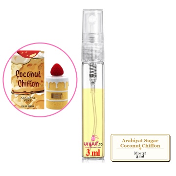 Mostra fiola din Parfumul Arabiyat Sugar Coconut Chiffon, decant sticla cu pulverizator - Img 3