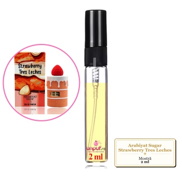 Mostra fiola din Parfumul Arabiyat Sugar Strawberry Tres Leches, decant sticla cu pulverizator - Img 2