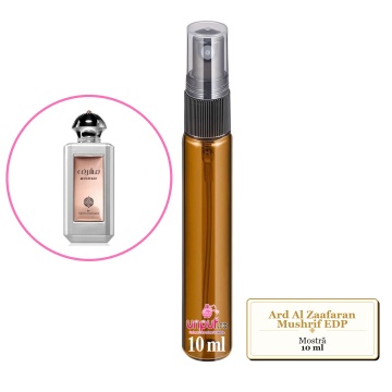 Mostra Fiola Din Parfumul Ard Al Zaafaran Mushrif Eau De Parfum, Decant Sticla Cu Pulverizator - Img 4