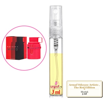 Mostra fiola din Parfumul Armaf Odyssey Artisto, The Red Edition, decant sticla cu pulverizator - Img 3