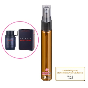 Mostra fiola din Parfumul Armaf Odyssey Revolution Ultra Edition, decant sticla cu pulverizator
