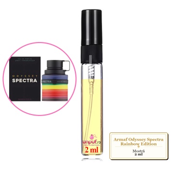 Mostra fiola din Parfumul Armaf Odyssey Spectra Rainbow Edition, decant sticla cu pulverizator