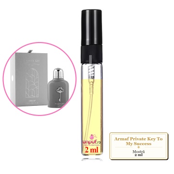 Mostra fiola din Parfumul Armaf Private Key To My Success, decant sticla cu pulverizator