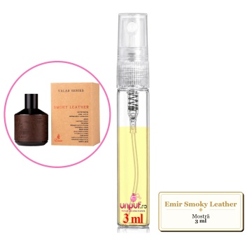 Mostra fiola din Parfumul Emir Smoky Leather, decant sticla cu pulverizator - Img 2