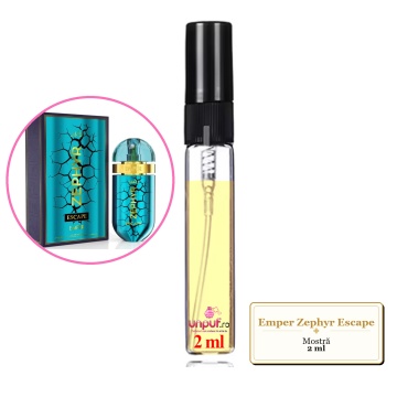 Mostra fiola din Parfumul Emper Zephyr Escape, decant sticla cu pulverizator