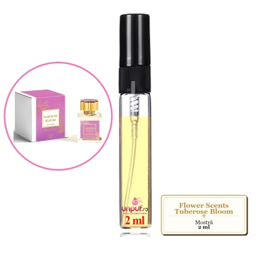 Mostra fiola din Parfumul Flower Scents Tuberose Bloom, decant sticla cu pulverizator